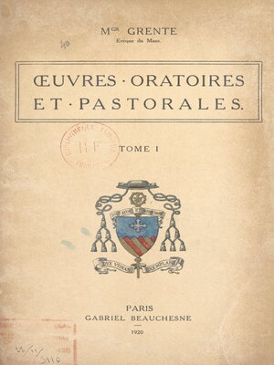 cover image of Œuvres oratoires et pastorales (1)
